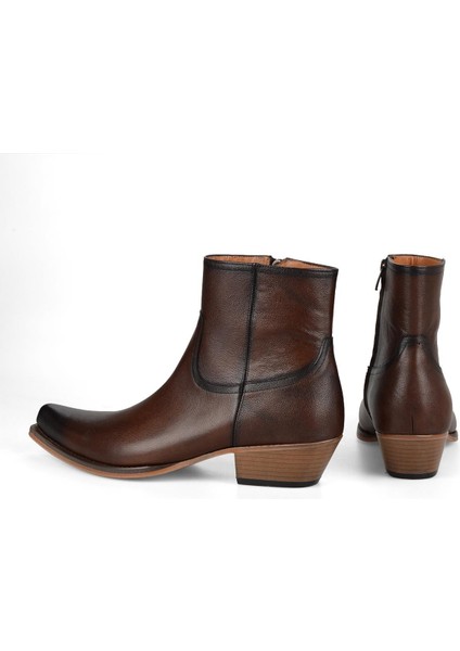 Taba Erkek Fermuarlı Düz Kovboy Bot Sote Ökçe fırsatları