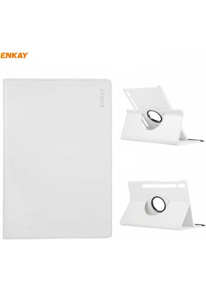 Samsung Galaxy Tab Için Enkay Pu Deri Akıllı Kılıf S7 11.0 (White) (Yurt Dışından)