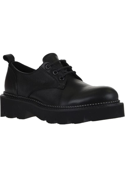 Siyah Deri Kadın Klasik Ayakkabı 01WT0301 modelleri