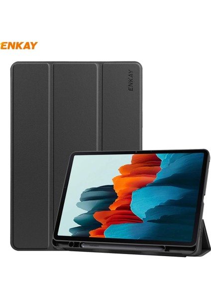 Enkay Pu + Tpu Smart Case For Samsung Tab S7 T870 / T875 (Black) (Yurt Dışından)