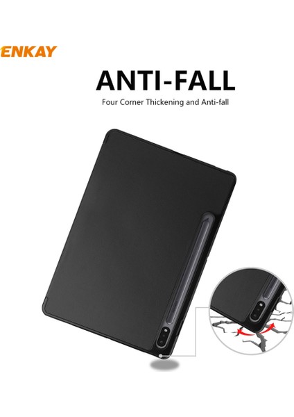 Enkay Pu + Tpu Smart Case For Samsung Tab S7 T870 / T875 (Black) (Yurt Dışından) fiyatları