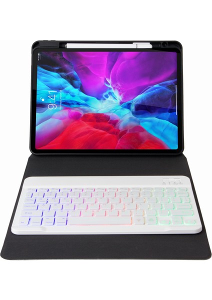 Klavye + IPAD 9.7 2018 ve 2017 Için Kılıf (Gökkuşağı) (Yurt Dışından)