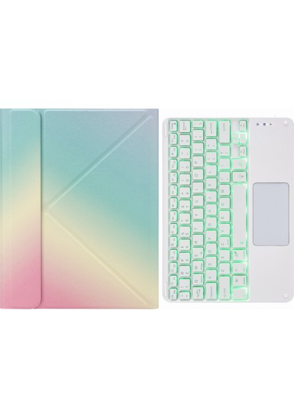 Klavye + IPAD 9.7 2018 ve 2017 Için Kılıf (Rainbow) (Yurt Dışından)