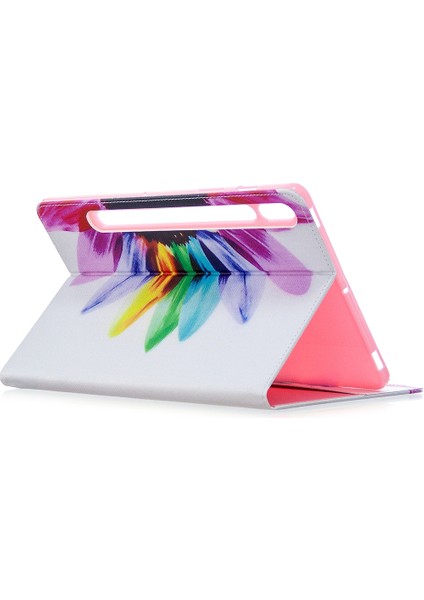 Samsung Galaxy Tab S7 T870 Deri Kılıf Için (Sunflower) (Yurt Dışından) fırsatları