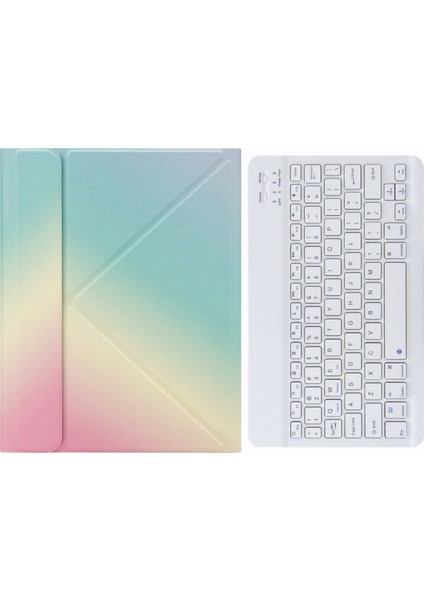 Klavye + IPAD 10.2 2020 ve 2019 / Pro 10.5 Inç (Rainbow) (Yurt Dışından)