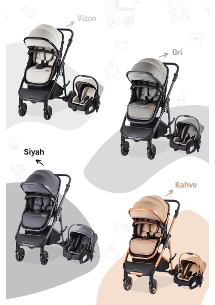 BC 305 - Zeta Travel Sistem Bebek Arabası ( Vizon ) modelleri