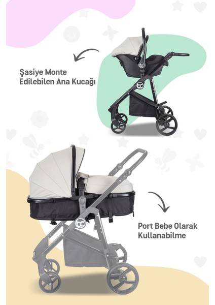 BC 305 - Zeta Travel Sistem Bebek Arabası ( Vizon ) indirimleri