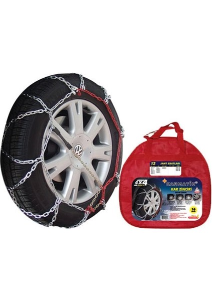 235-60-16 Ebatlarına Uyumlu 4x4 Karmatik Kar Patinaj Zinciri