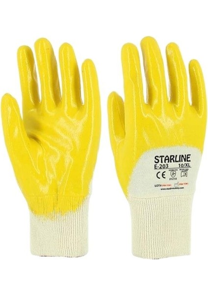 E-203 Nitril Güçlü Kavramalı İş Eldiveni - No 9(20 Ad)