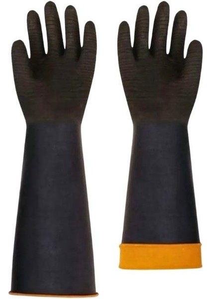Tırtıklı Asit Eldiveni - 60 Cm. - No 10(4 Ad)