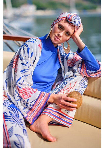 Yakamoz Desenli Tesettür Mayo indirimleri