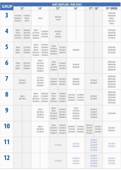 165/65X15 Ebatlarına Uyumlu Takmatik x Tipi Kar Patinaj Zinciri Prozin modelleri
