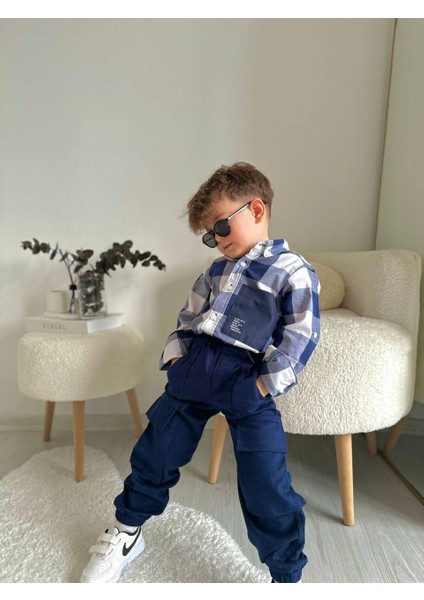 Lolipop Kids Store Erkek Çocuk Ekose Gömlek Pantalon Takım