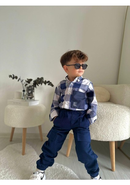 Lolipop Kids Store Erkek Çocuk Ekose Gömlek Pantalon Takım