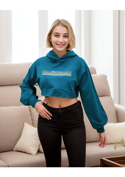 Ligves Zaya Kapuşonlu Crop Sweatshirt