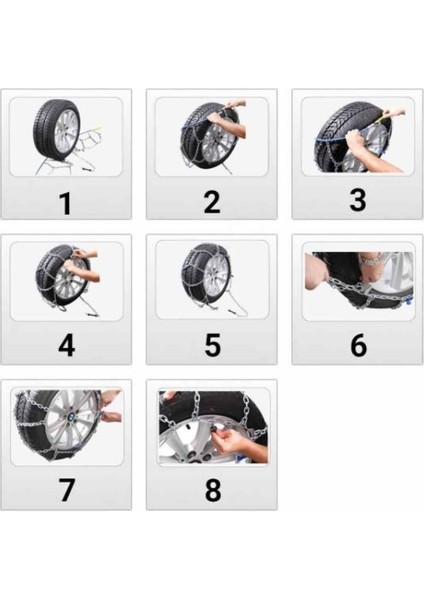 185/8CX14 Kar Patinaj Zinciri 4x4 Jeep ve Minibüslere Uyumlu NO:800