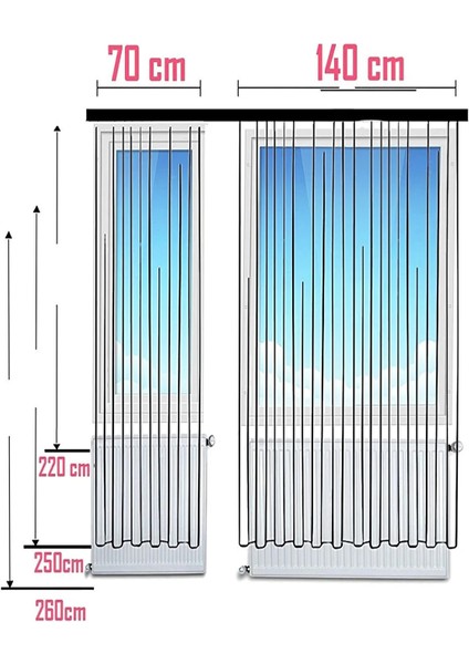 Gezegenler Çocuk ve Bebek Odası 2 Kanat Fon Perde