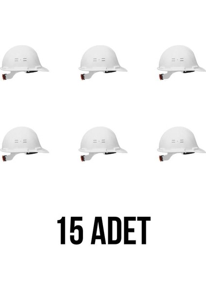 Ge 1548 Vidalı Beyaz Koruyucu Baret (15 Adet)