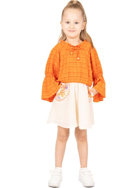 Kız Çocuk Nakışlı Etek