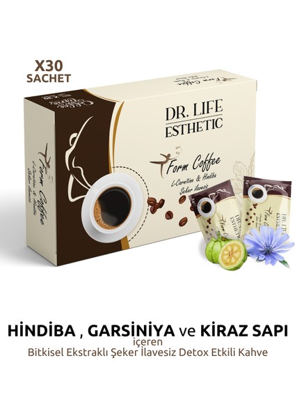 Hindiba Kahvesi Detox Kahve Şeker Ilavesiz (Hindiba, Garsiniya ve Kiraz Sapı Özlü) 150 gr