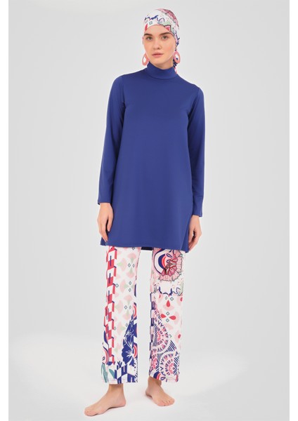 Motif Desenli Tesettür Mayo