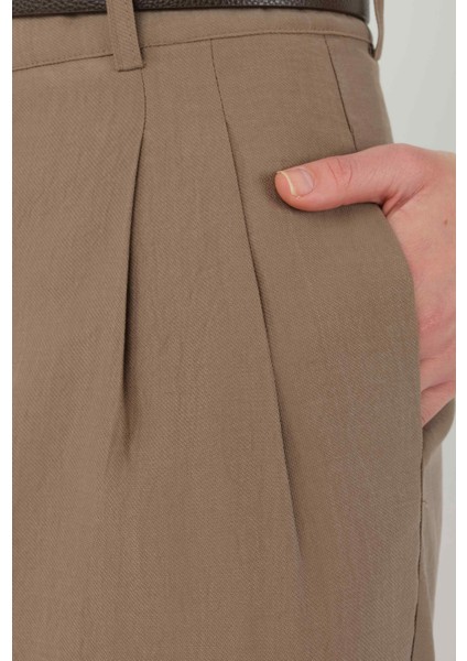 Paça Detaylı Modal Pantolon Mocha fiyatları