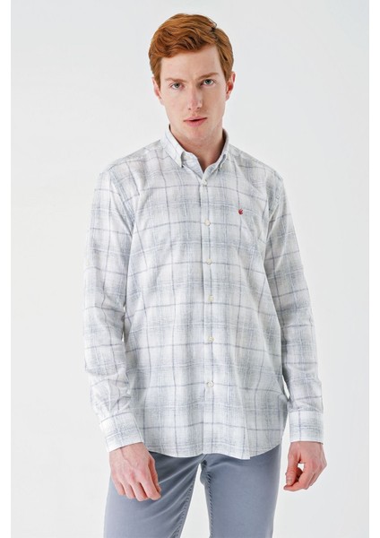 Yeşil Kısalabilir Kol Ekoseli Cepsiz Garnili Biyeli Pamuklu Keten Comfort Fit Gömlek 1004240147 fiyatları