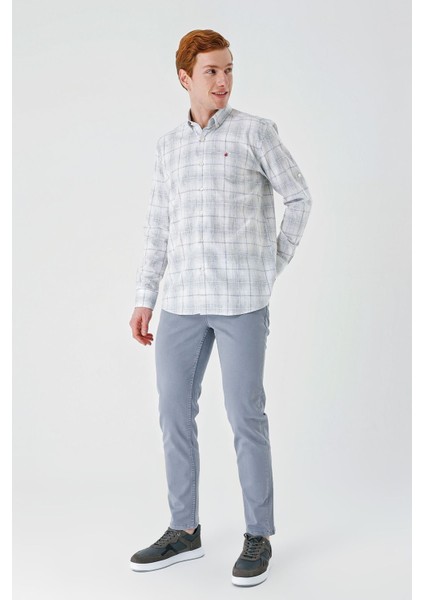 Yeşil Kısalabilir Kol Ekoseli Cepsiz Garnili Biyeli Pamuklu Keten Comfort Fit Gömlek 1004240147 modelleri