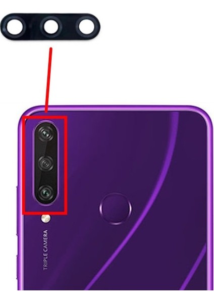 Huawei Uyumlu Y6P Kamera Lensi Camı Med-Lx9 MED-LX9N