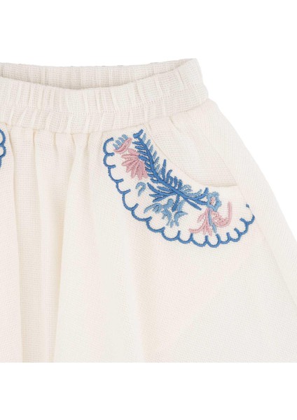 Kız Çocuk Nakışlı Etek modelleri