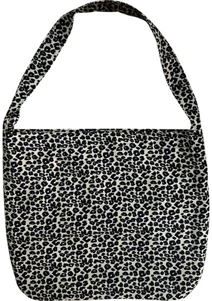 Leopar Desenli Crossbody Çanta Kadın Kanvas Omuz Çantası (Yurt Dışından)