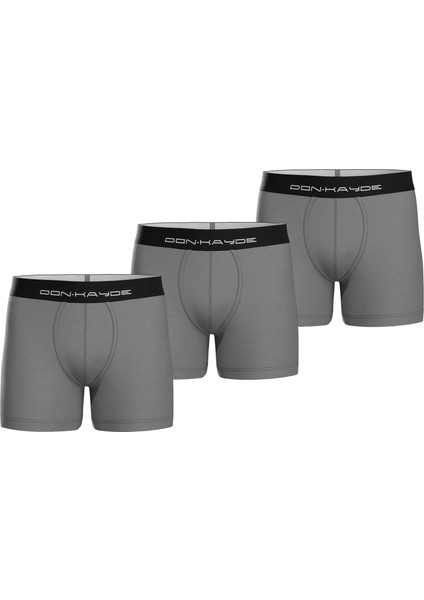 Don-Kayde Premium Micro Modal Antrasit Gri Erkek Boxer 3'lü Set