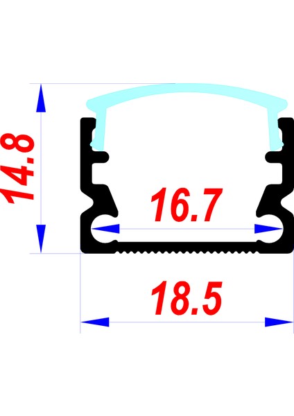 Arge Led Mutfak Dolabı ve Tezgah Üstü Sıva Üstü  LED Bar 24V