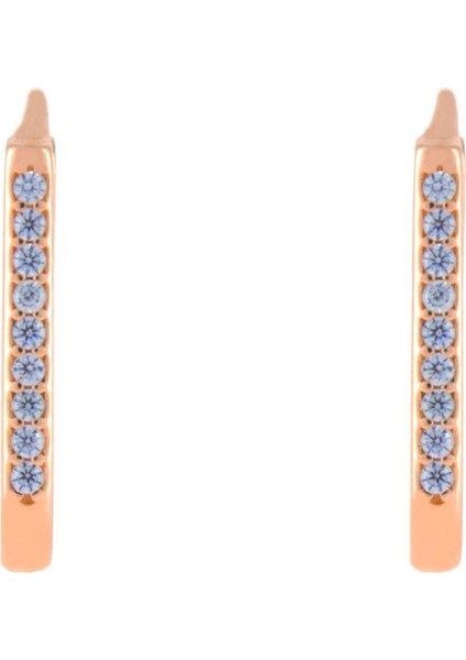 925 Ayar Gümüş Zirkon Taşlı Oval Kenarlı Küpe fiyatları