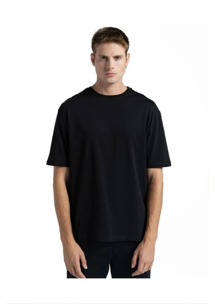 Tshirt Oversize Unisex Pamuklu Bisiklet Yaka