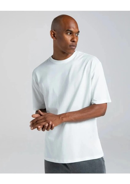 Tshirt Oversize Unisex Pamuklu Bisiklet Yaka fırsatları