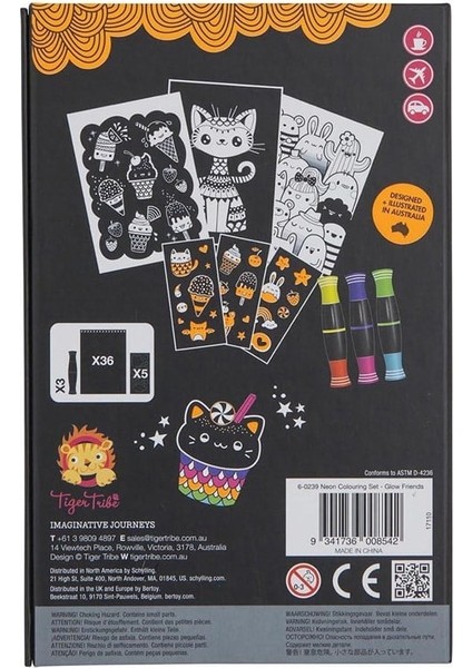Neon Boyama Seti - Glow Friends modelleri
