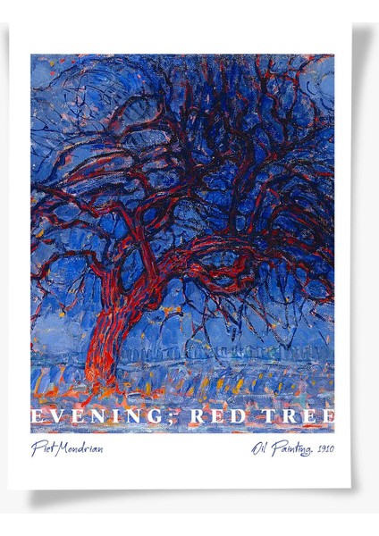 Evening; Red Tree Poster