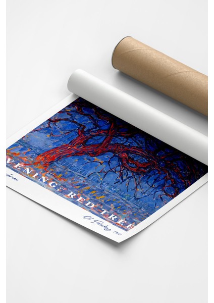 Evening; Red Tree Poster