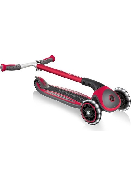 Master Işıklı Katlanabilir Scooter - Kırmızı