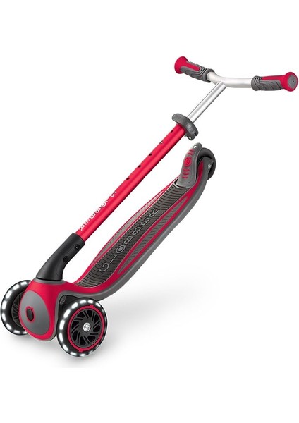 Master Işıklı Katlanabilir Scooter - Kırmızı