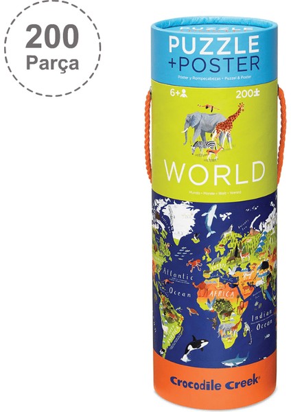 Poster Puzzle - 200 Parça - Dünya