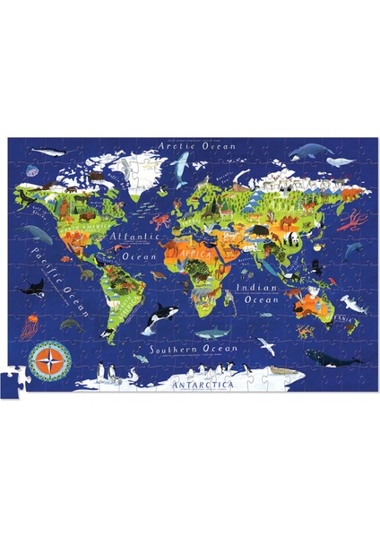 Poster Puzzle - 200 Parça - Dünya