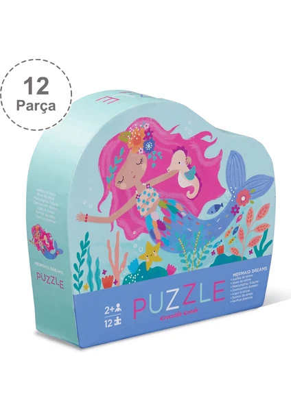 Crocodile Creek Mini Puzzle - 12 Parça - Mermaid Dreams