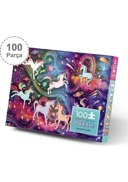 Crocodile Creek Puzzle - 100 Parça - Unicorn Galaksi