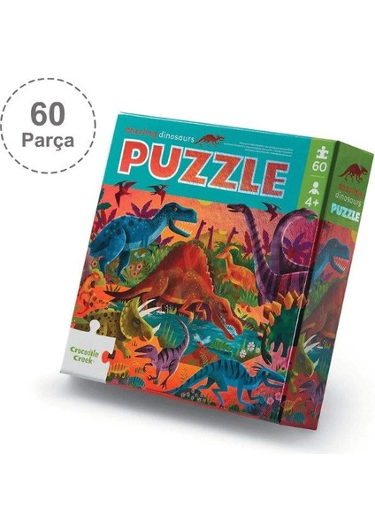 Crocodile Creek Puzzle - 60  Parça - Dinozorlar