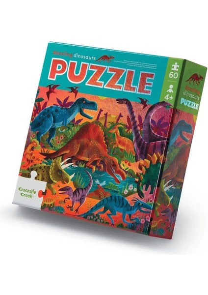 Crocodile Creek Puzzle - 60  Parça - Dinozorlar