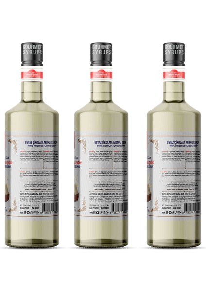 Nish Beyaz Çikolata Aromalı Şurup 3 x 700 ml