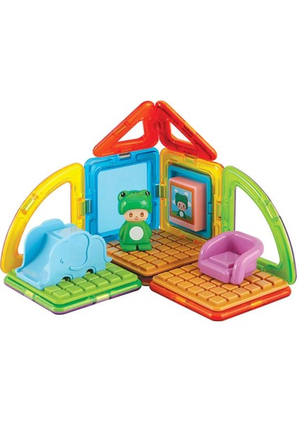 Mıknatıslı Cube House Set - Frog - 20 Parça