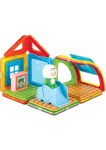Mıknatıslı Cube House Set - Frog - 20 Parça
